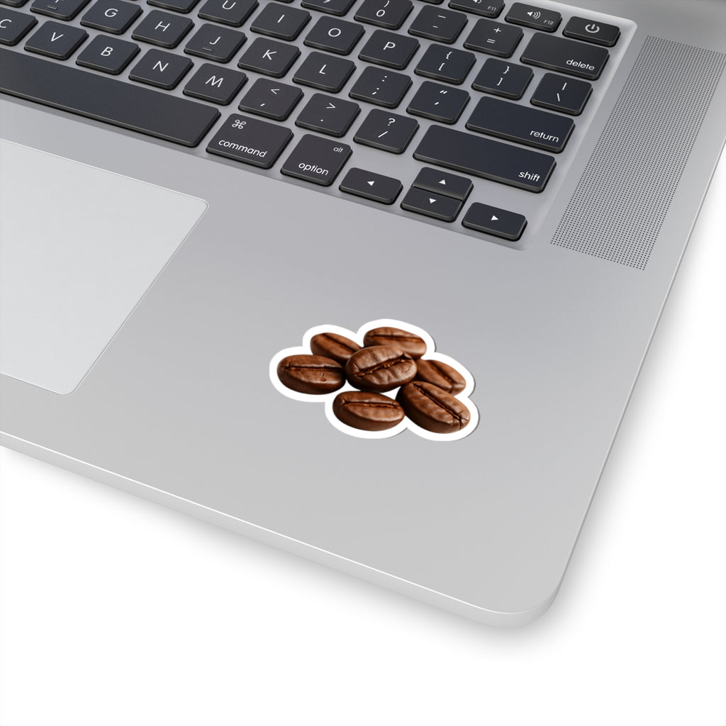 Coffee Beans, Grounded Kiss-Cut Sticker
