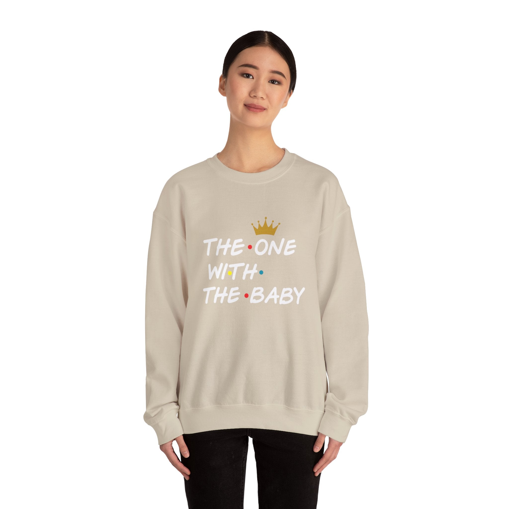 The One with the Baby (Large Design), Unisex Heavy Blend™ Crewneck Sweatshirt