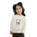 Cute Teddy Bear Toddler Sweatshirt — Red Scarf, Cozy Kids Pullover