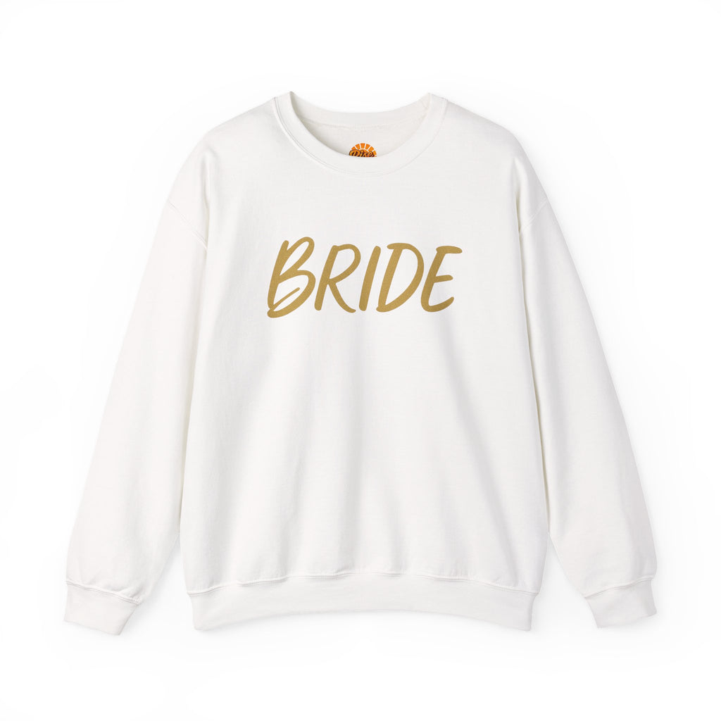 Bride Crewneck Sweatshirt – Gold Script Bridal Pullover for Bachelorette & Wedding Day