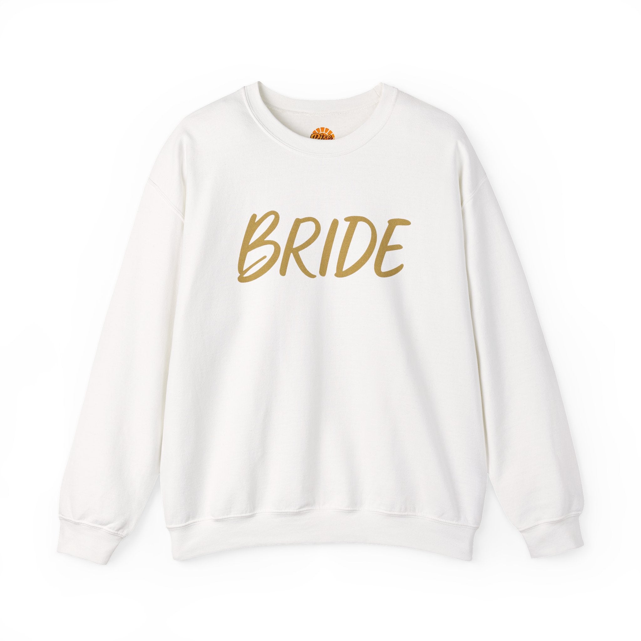 Bride Crewneck Sweatshirt – Gold Script Bridal Pullover for Bachelorette & Wedding Day