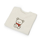 Cute Teddy Bear Toddler Sweatshirt — Red Scarf, Cozy Kids Pullover