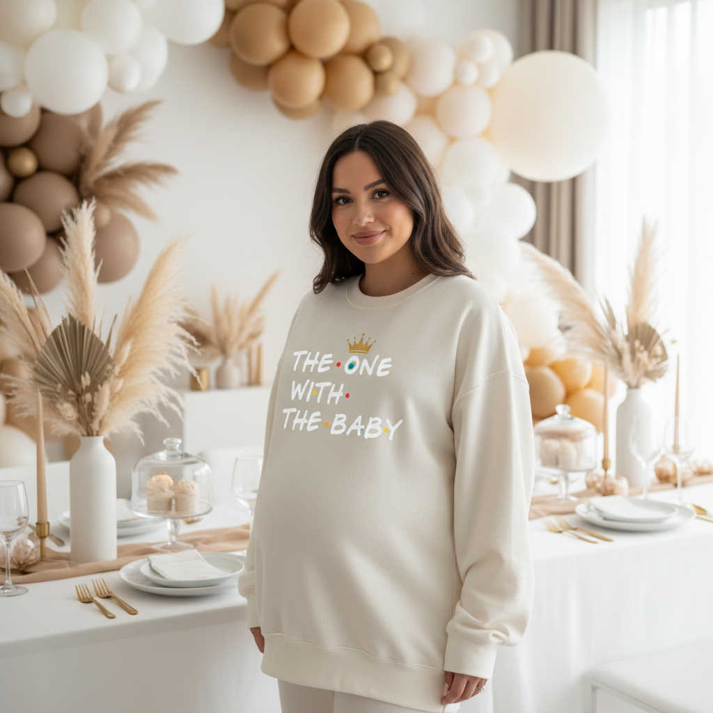 The One with the Baby (Large Design), Unisex Heavy Blend™ Crewneck Sweatshirt