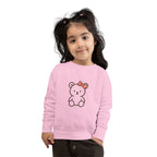 Cute Teddy Bear Toddler Sweatshirt — Pink Bow Cozy Kids Pullover
