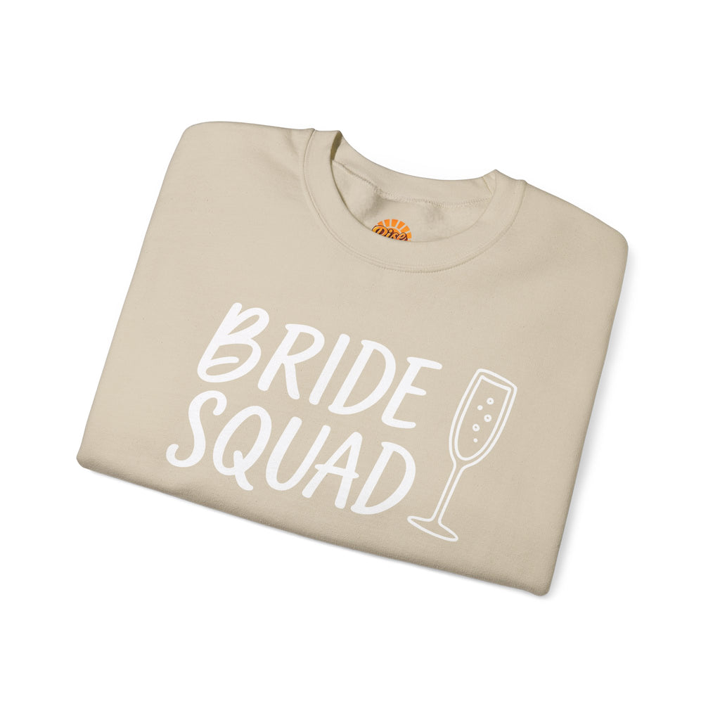 Bride Squad with Champagne Glass Unisex Heavy Blend™ Crewneck Sweatshirt