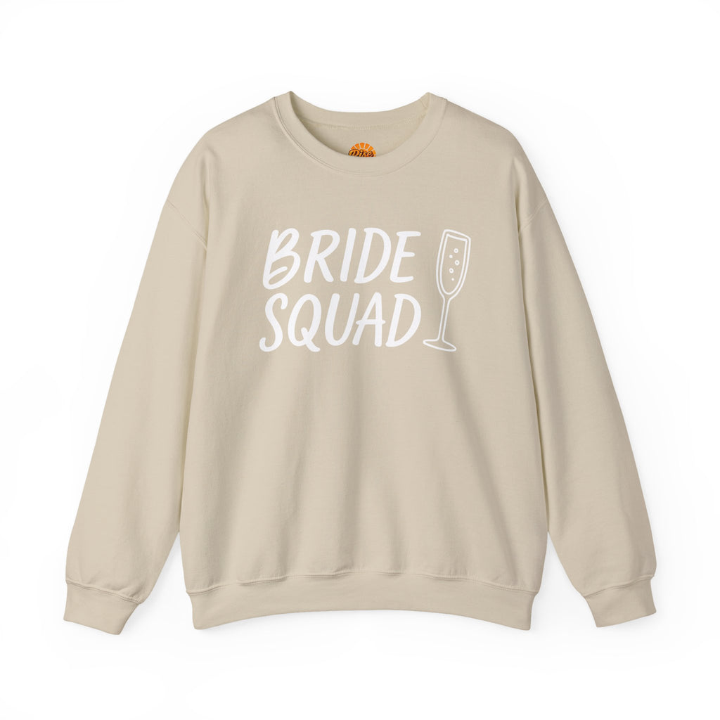 Bride Squad with Champagne Glass Unisex Heavy Blend™ Crewneck Sweatshirt