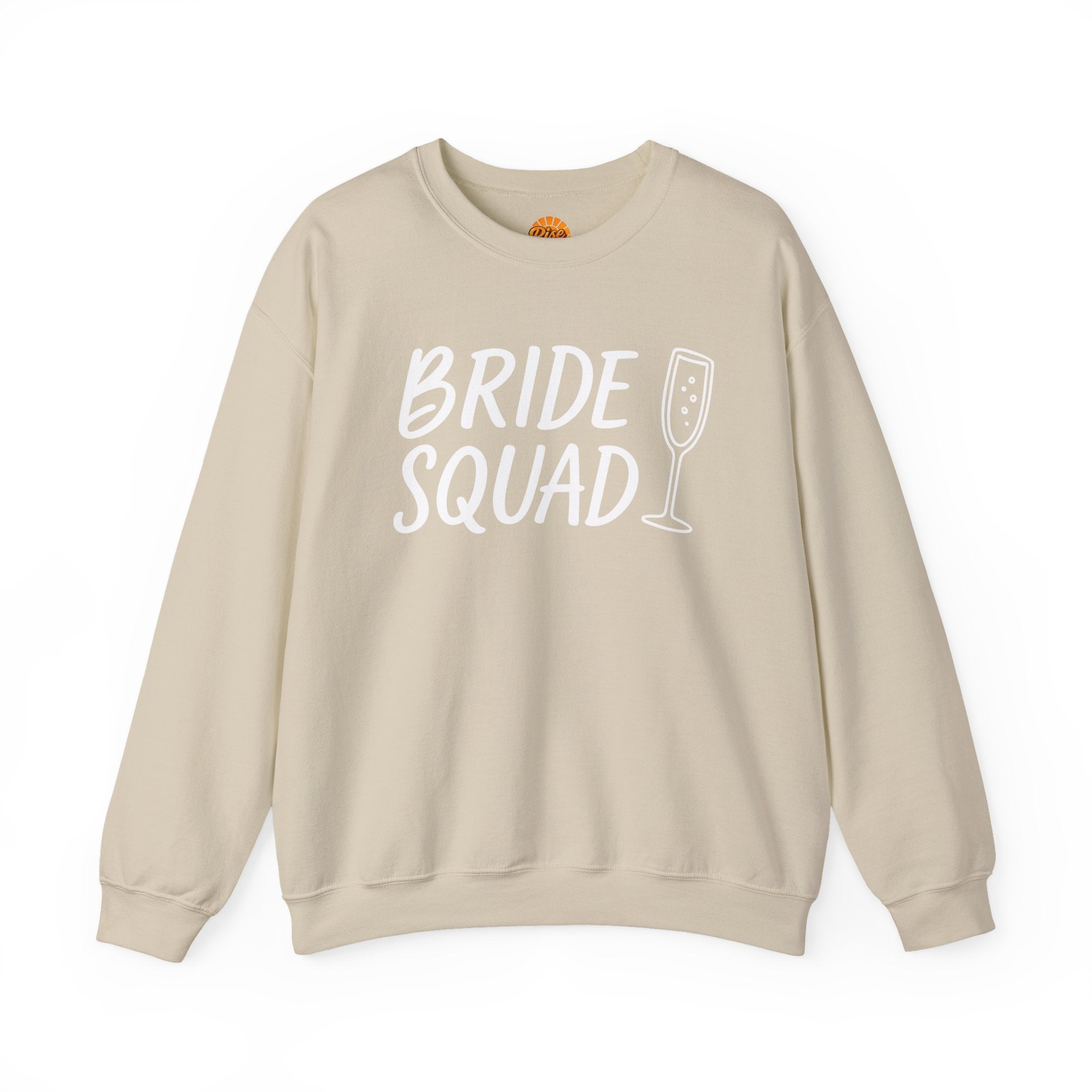 Bride Squad with Champagne Glass Unisex Heavy Blend™ Crewneck Sweatshirt